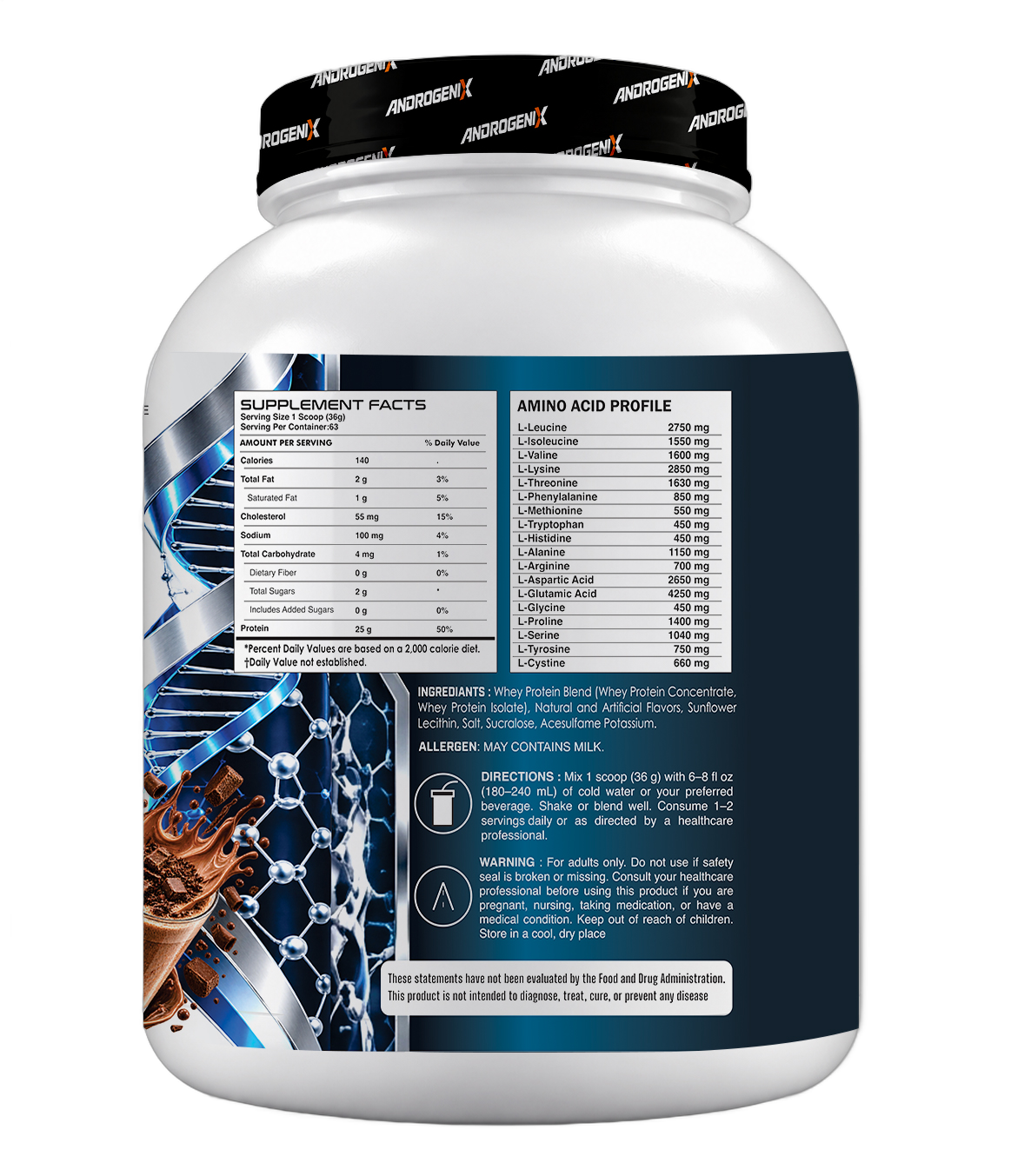 Nutrition facts for Supreme Whey